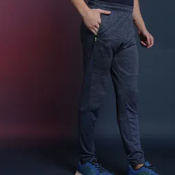 campus sutra Men Colorblock Grey Track Pants-picture-0