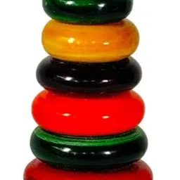 Joker Stacker Toys for Kids - 12 pcs | Wooden Ring Stacker Toy Set-picture-0