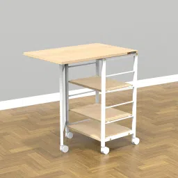 Micra Storage Rack Beige Carbon Steel Kitchen Trolley-image-71