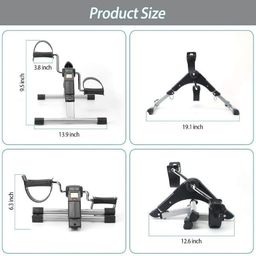 SPIRITUAL HOUSE Mini Cycle Pedal Exerciser with Fixing Strap, Adjustable Resistance and Digital Display - Suitable for Light Exercise of Legs, Arms, and Physiotherapy at Home (Grey) image 5