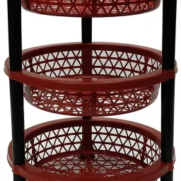 Fruits/Vegetables Kitchen Rack 3 Layer Trolley Onion Potato Stand for Kitchen Fruit Vegetable Storage Trolley Plastic-image-52