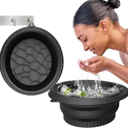 hm evotek Silicone Massage Bowl Portable Silicone Ice Bowl – Foldable, Built-in Tray for Facial & Spa Therapy-picture-8