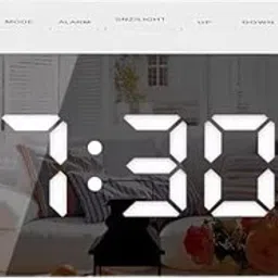 Digital White Clock-41