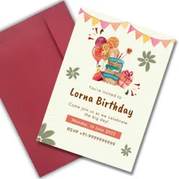 A6 Size 4.1x5.8inch Exclusive Self Fill-in Birthday Invites with Envelopes Invitation Card-image-2