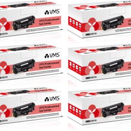 VMS Toner Cartridge 12A Black Q2612A Suitable For , - Pack Of 6 Black Ink Toner-image-62