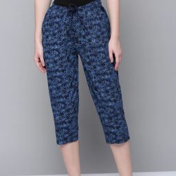 Women Blue Capri-image-2