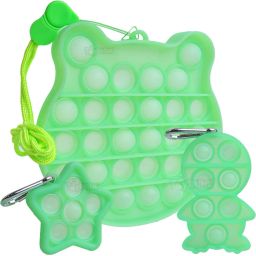 3 Glow in Dark - Frog, Baby and Star - Fidget Popping Sounds Toy, BPA Free Silicone, Push Bubbles Toy for Autism Stress Reliever, Sensory Toy - op It Toy-22