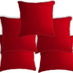 Polyester Fibre Solid Cushion Pack of 5-image-95