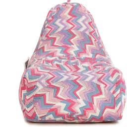 txor XXL Hackey Cotton Canvas Geometric Printed Bean Bag Chair With Bean Filling-picture-32