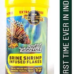 Brine Shrimp Infused Flakes Fish Food (55g) Sea Food 0.055 kg Dry Young, Adult, Senior Fish Food-14