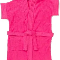 Dark Pink Free Size Bath Robe-11