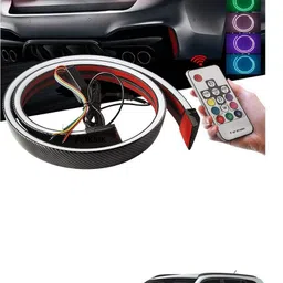 prtek Carbon Fibre LED Rear Spoiler with Remote Control for Car Trunk Universal Exterior Car LED Tail Light Strip fit for Roof, Wing, Brake Light, Turn Signal Light Spoiler Lip Kit m208 Car Fancy Lights-picture-36