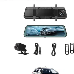 Digital 9.66inch Mirror DVR Full Touch Screen With TFT/Night Vision For Car-300 Black LED-image-100