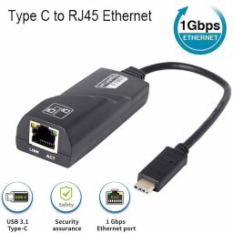 microware Type C to RJ45 Gigabit Ethernet LAN Network Adapter Supporting 10/100/1000 Mbps, Compatible with MacBook Pro 2020, iPad Pro 2020, Surface Book Lan Adapter (1000 Mbps) Lan Adapter image 2