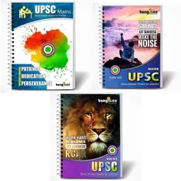 UPSC Answer Writing Notebook Booklet-Any Design-210 Pages/105 Sheets-Pack of 3, A4 Notebook Unruled 630 Pages-8