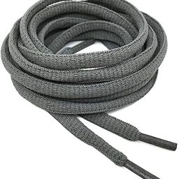 zeepzone Shoe Laces Wide for Athletic Running Sneakers ( Dark Grey Owal set of 4 ) Shoe Lace-10