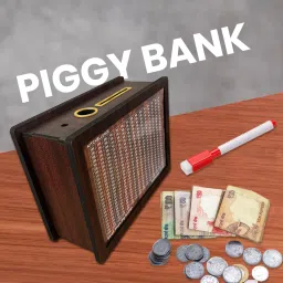 shivucrafts Secure Wooden Box for Smart Saving Coin Bank image 3