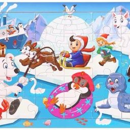 Wooden Jigsaw Puzzle for Kids Educational Toys for Boys & Girls 22.5cm x 15cm-46