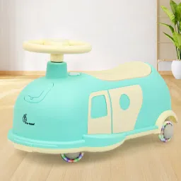 Iya Iya Caravan Kids Swing Car | Scratch-Free LED Wheels & Space for Toy Storage Rideons & Wagons Non Battery Operated Ride On-image-17