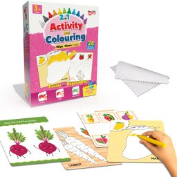 Flash Cards for Kids: Fruit & Vegetable, Colour & Activity Flashcards w Crayons-18
