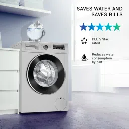 bosch 8 kg AntiTangle,AntiVibration,1200RPM Fully Automatic Front Load with In-built Heater Silver image 5