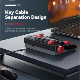bosig Wired USB-C Connection Numeric Keypad Red Axis Programmable Hot Swap Compatible Home Keyboard Skin image 5