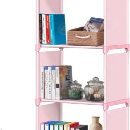 octavic Plastic 4 Shelf Book Organizer Plastic Open Book Shelf image 4