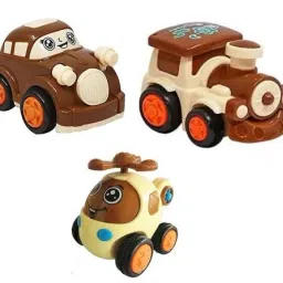 Combo Set of 3 Friction Powered Push and Go Toys - Car, Helicopter and Mini-Train Engine Toys for Toddlers, Baby, Kids, Child, Girls Pack of 3 Toys (3 Piece)-picture-11