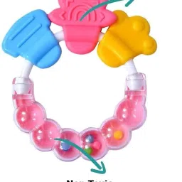 vadhavan Silicone Fruit Shape Teether Rattle Teether Toy for Infant, Babies,Combo Teether image 2