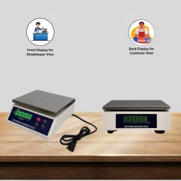 VBR's Group 30Kg Counter Rechargeable Weight Scale With Front & Back Display For Kirana&shop Weighing Scale image 4