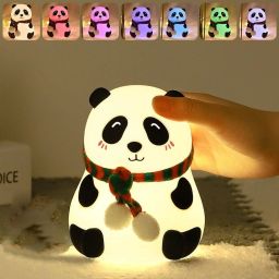 Panda Night Light Rechargeable LED Lamp, 7-Color Changing_M372 Night Lamp-39