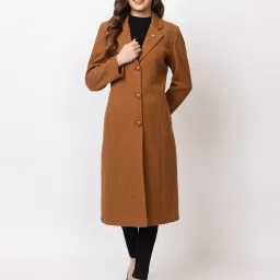 Wool Blend Solid Coat For Women-picture-20
