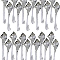 Set of 24 classic side cut dessert spoons Stainless Steel Ice-cream Spoon Set-6