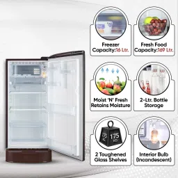 lg 185 L Direct Cool Single Door 5 Star Refrigerator with Base Drawerwith Smart Inverter Compressor, Smart Connect, Fast Ice Making image 4