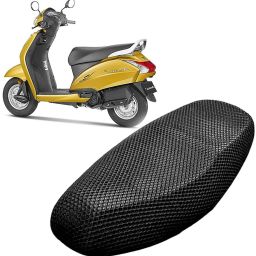 VBBBB 3D Free Size Bike/Scooty Seat Cover Very Soft Net Mesh Fabric and Smooth Single Bike Seat Cover For Honda Activa 125-88