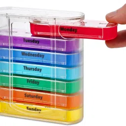 7 days 4 Times Pill Organizer Medicine Box Tablets Container With Stackable AM/PM Compartments Pill Box-image-16