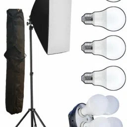 Hiffin ® PRO Quadlux Mark II Soft Led Still & Video Light Softbox Single Kit Black Reflector Umbrella-1