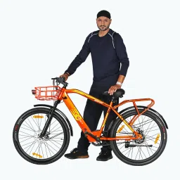 Battery-Powered Cycle for Urban Commuters | E-Cycle with Front Basket | Tire 26 inches Single Speed Lithium-ion (Li-ion) Electric Cycle-image-52