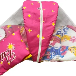 Cotton Infants Washable Toddler Mosquito and Insect Protection Net/Mattress Barbie Print Baby Net Bed Mosquito Net-24