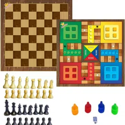 2 in 1 Chess & Ludo Portable Travel Game Set Strategy & War Board Game-19