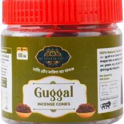 JAI SIYARAM guggal cone 60 unit pack of 1 for puja,natural attar. GUGGAL incense come.-image-99