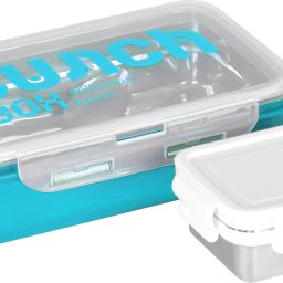 Stainless Steel Lunch Box, Leak Proof, Airtight 2 Containers Lunch Box-image-52
