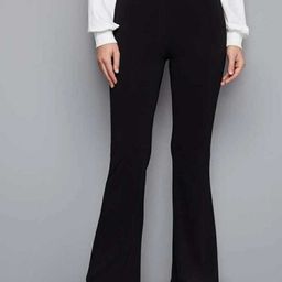broadstar Women Flared Black Lycra Blend Trousers-picture-2