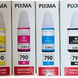 Patron Canon Pixma G3012 WIRELESS ALL IN ONE Ink Tank Printer ORIGINAL INK BOTTLE Black + Tri Color Combo Pack Ink Bottle-19
