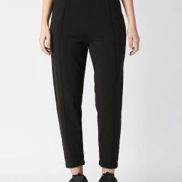 Women Printed Black Track Pants-image-58