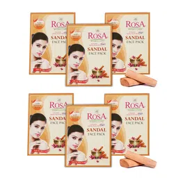 ROSA Pack of 6 Herbal Care Sandal Face Pack For Acne Control - 100g-13