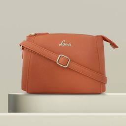 Lavie Denali Horizontal Plain Brown Solid Sling Bag-33