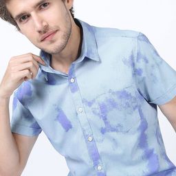 HIGHLANDER Men Slim Fit Opaque Printed Casual Shirt-picture-3