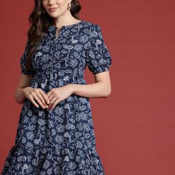 all about you Ethnic Printed Fit & Flare Mini Dress-image-5