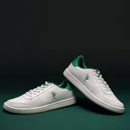 U.S. Polo Assn. Men Off White Perforations PU Sneakers-picture-3